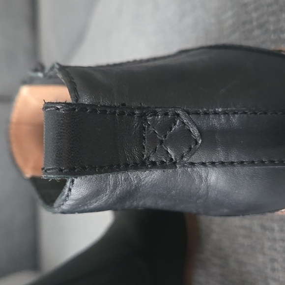 Madewell Black Leather Bonham Chelsea Western Ankle Booties Size 9.5 - Picture 5 of 16